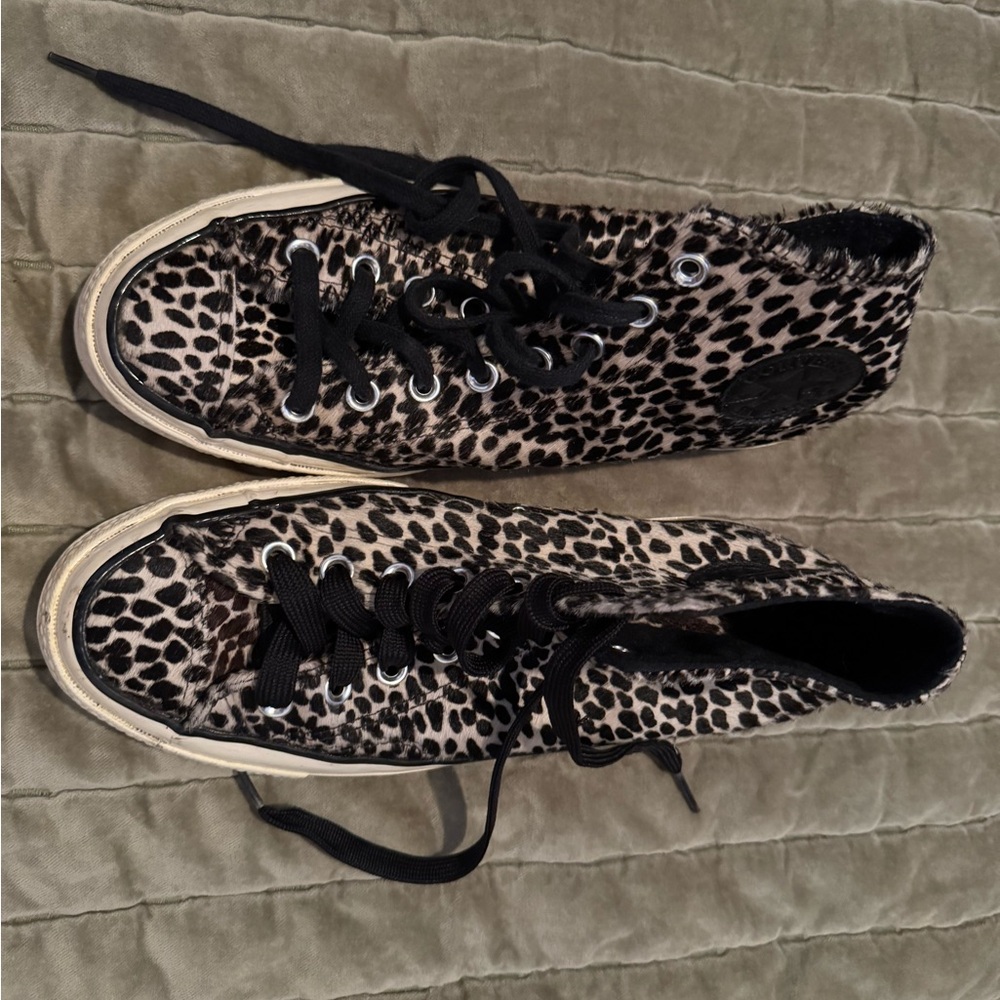 Converse Leopard Print High-Top Sneakers